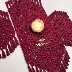 خرید انلاین رانر مکرومه طرح الماسی کد 1020