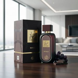 مشخصات عطر جعبه هاردباکس رایحه خاص اصل امارات مردانه حیاتی رویال فراگرنس ورد