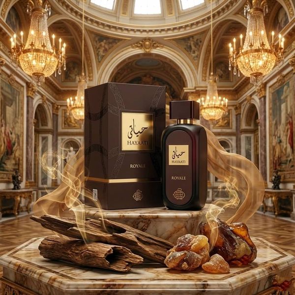 عطر جعبه هاردباکس رایحه خاص اصل امارات مردانه حیاتی رویال فراگرنس ورد