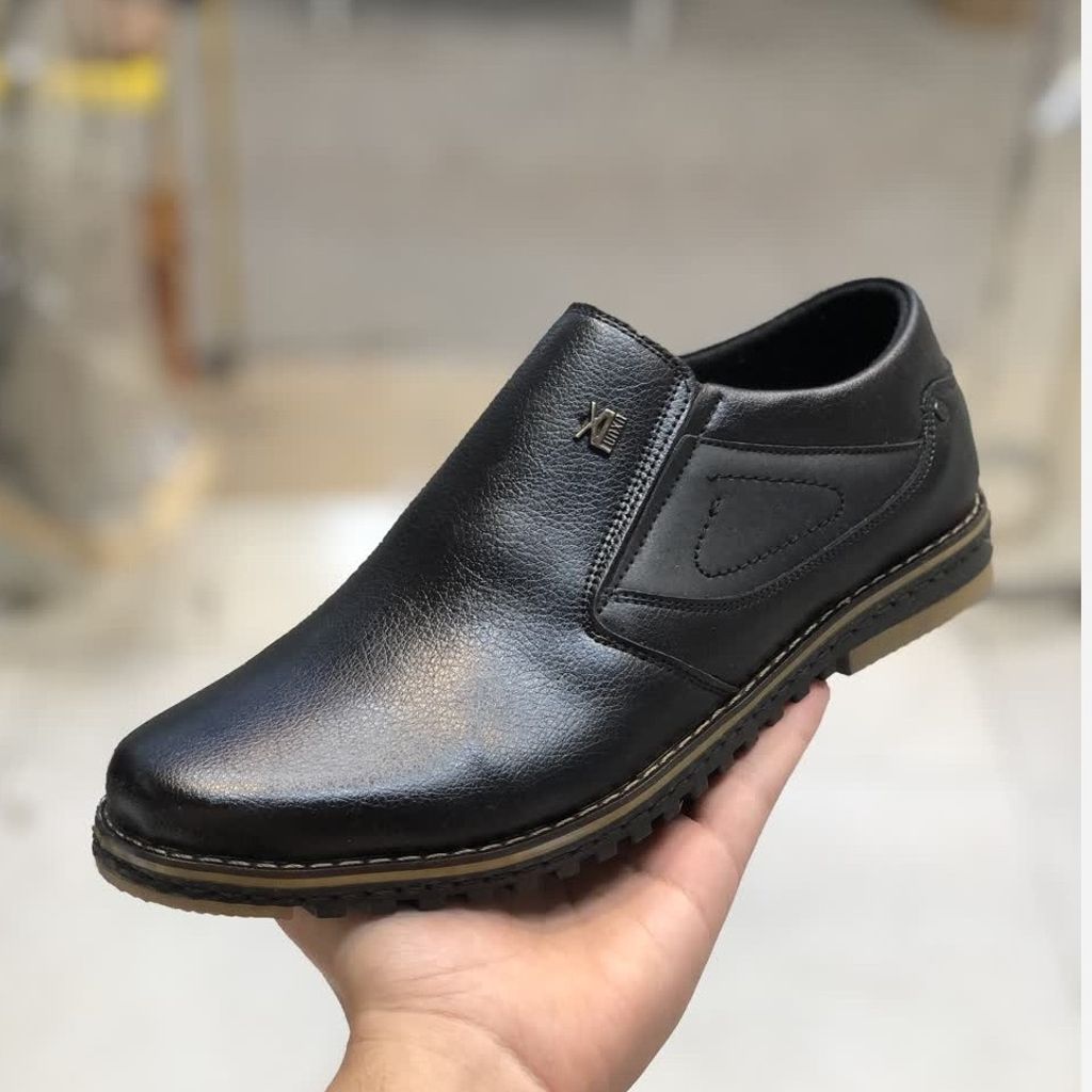 قیمت کفش چرم مردانه مدل دنا بی بند(408)