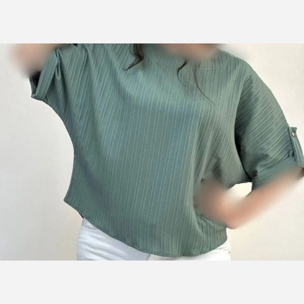 شومیز یقه گرد جنس کراش 