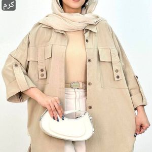 خرید آنلاین مانتو جیب صلیب لمپارد