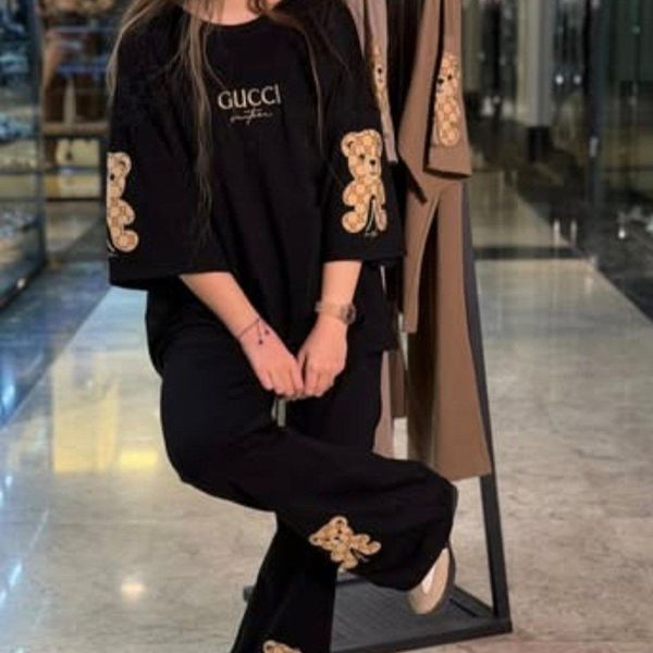 ست لش وشلوار بگ گوچی خرسی