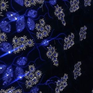 قیمت ارزان پارچه مخمل سورمه ای زیبا