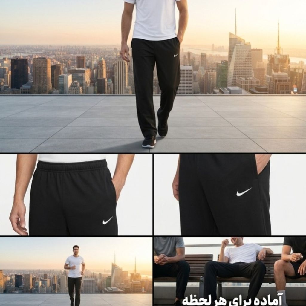 قیمت شلوار اسلش مردانه نایک (Nike) مدل غواصی گرم بالا - رنگ مشکی