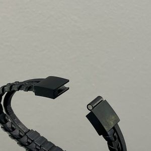 قیمت ارزان دستبند چرم مردانه مدل رولکس دولاین