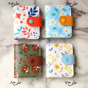 خرید انلاین جاکارتی فانتزی چرم دکمه دار دولایه