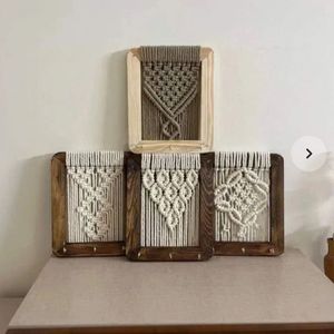 جاکلیدی‌مکرومه چوبی مدل هانا