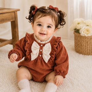 رامپر نوزادی پاییزه مخمل کبریتی