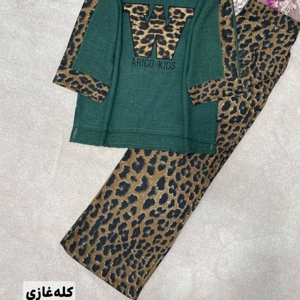 ست شومیز شلوار پلنگی