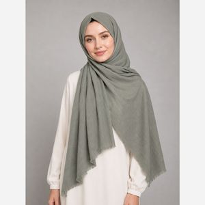 شال پلیسه منگوله دار ساده کد 118