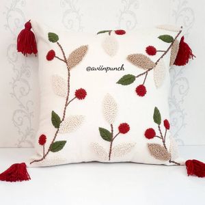 کاور کوسن پانچ دوزی طرح شاخه گل