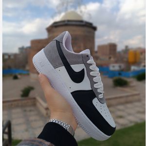 کتونی مردانه نایک ایرفورس سفید طوسی مشکی مردانه