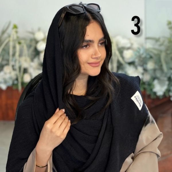 شال پلیسه بهاره تک رنگ