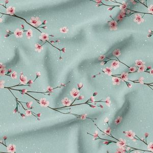 پارچه مخمل پارچه باما طرح بهاری کد 5015848
