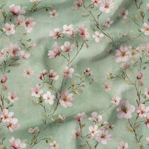 پارچه مخمل پارچه باما طرح بهاری کد 5015858