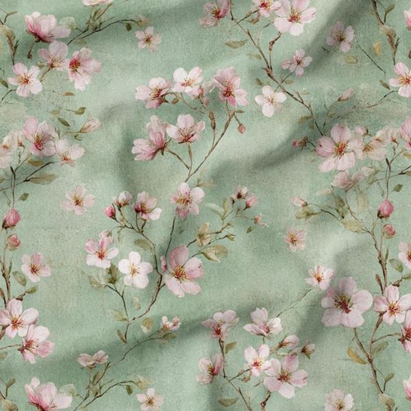 پارچه مخمل پارچه باما طرح بهاری کد 5015858