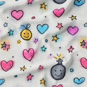 پارچه مخمل پارچه باما طرح کارتونی کد 5015876
