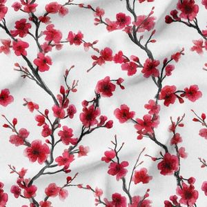 پارچه مخمل پارچه باما طرح  بهاری کد 5015886
