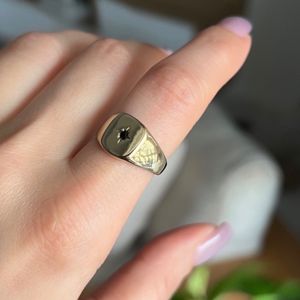 انگشتر مینیمال آبکاری طلا سایز 7.5