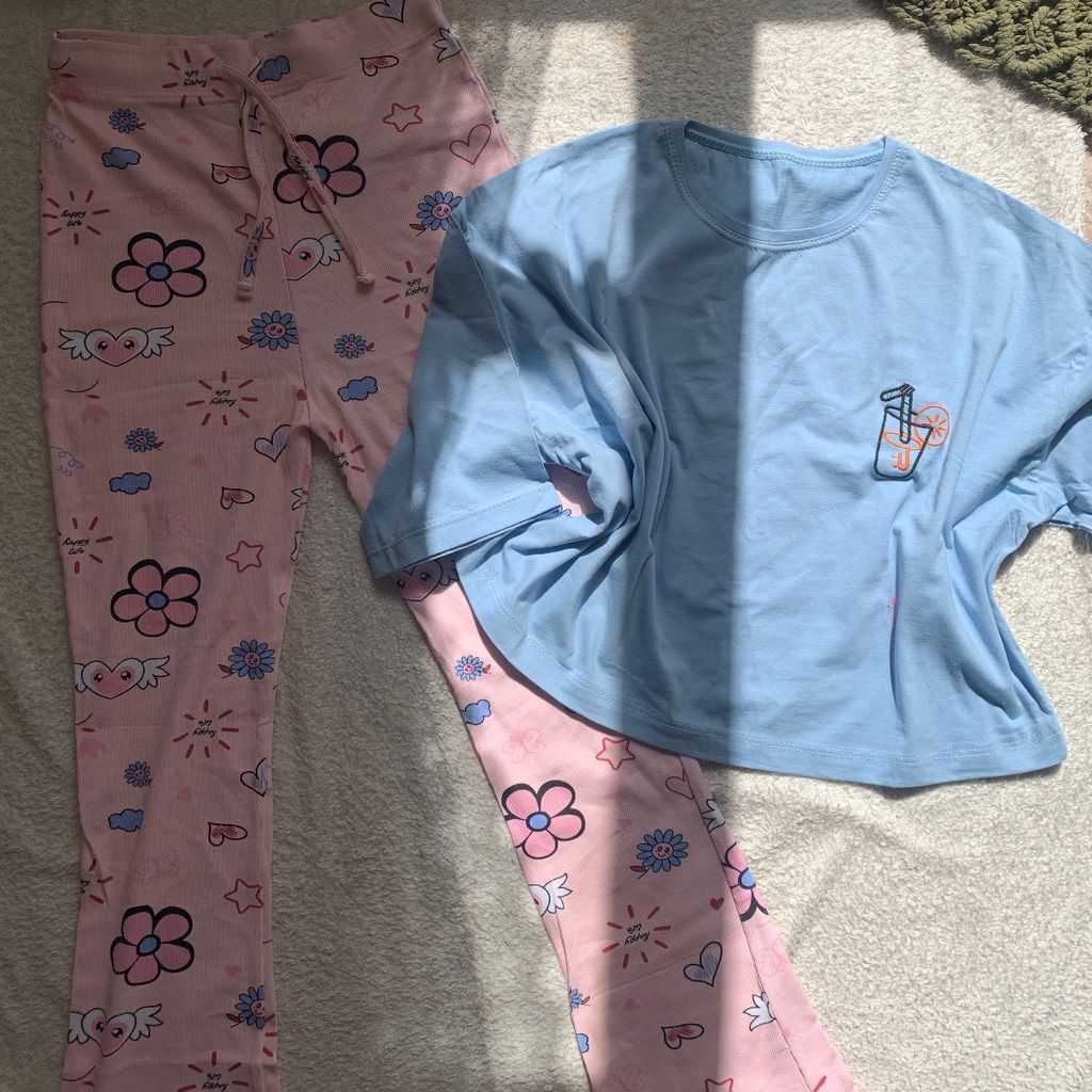 قیمت ارزان ست کراپ شلوار عروسکی