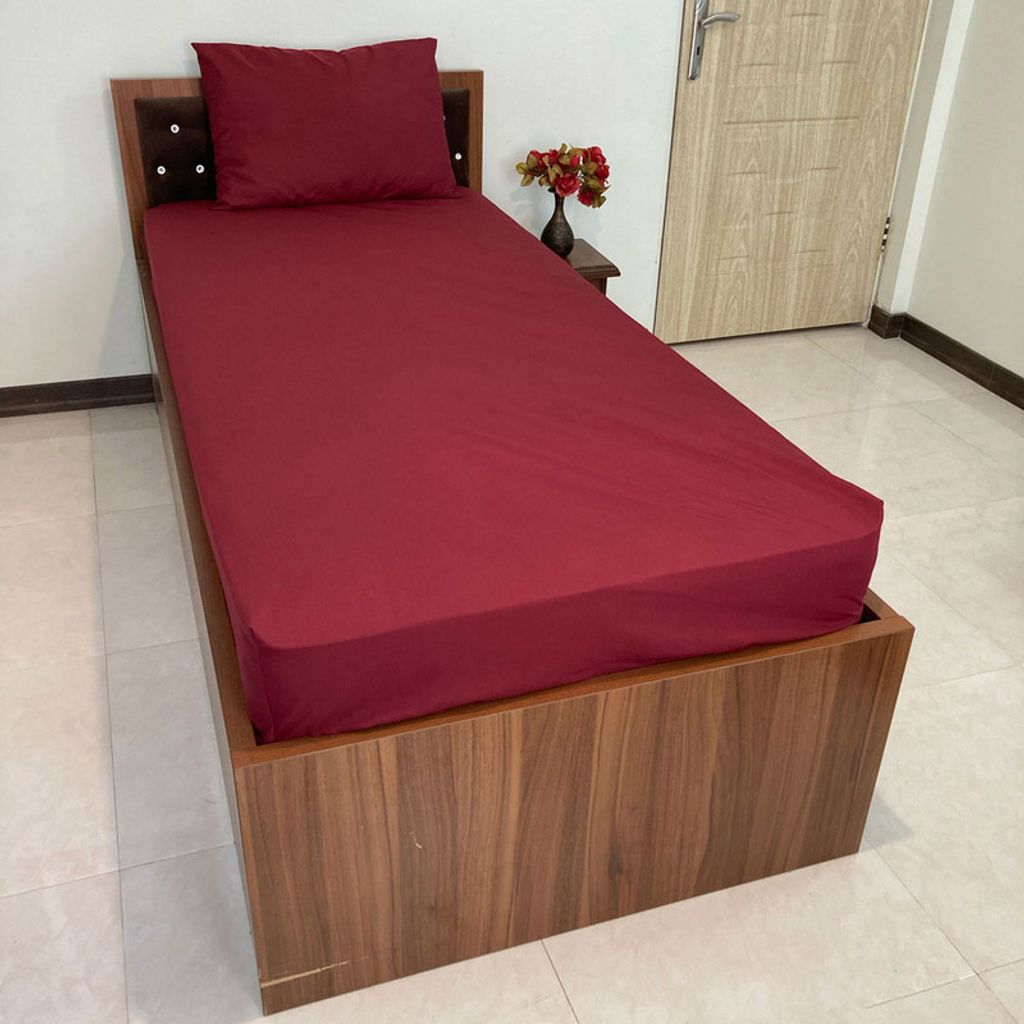 خرید اینترنتی قیمت سرویس روتختی مدل کشدار ساده تک رنگ 1 نفره 2 تکه