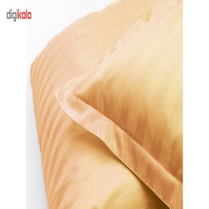 خرید اینترنتی قیمت ملحفه ساتن پنبه ترک آدلانته طرح هتلی سایز 180 همراه با روبالشی