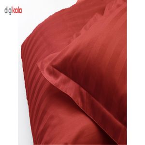 خرید اینترنتی قیمت ملحفه ساتن پنبه ترک آدلانته طرح هتلی سایز 180 همراه با روبالشی