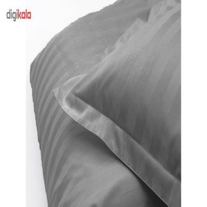 خرید اینترنتی قیمت ملحفه ساتن پنبه ترک آدلانته طرح هتلی سایز 180 همراه با روبالشی