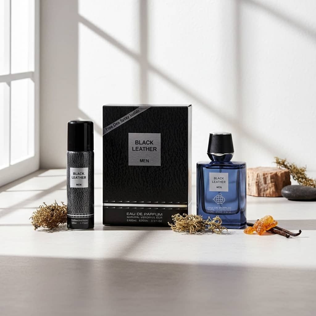 قیمت ارزان عطر ادکلن مردانه بلک لدر فراگرنس ورد با اسپری هدیه  - رایحه کرید اونتوس