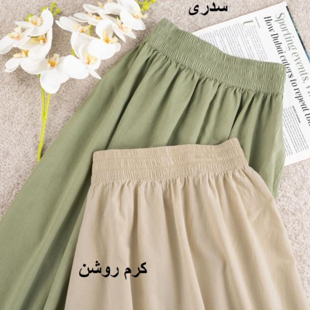 خرید انلاین دامن ساده لینن ( قد 88 ) p