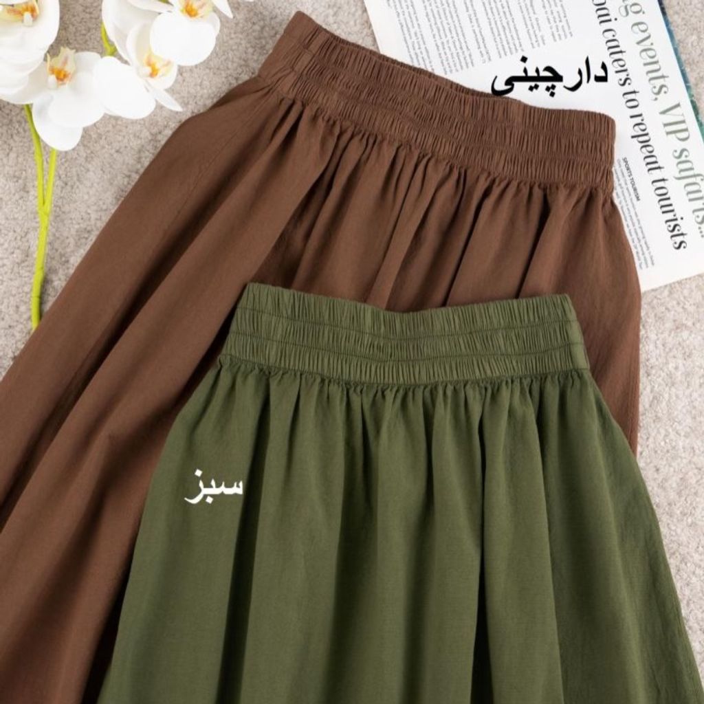 خرید اینترنتی دامن ساده لینن ( قد 88 ) p