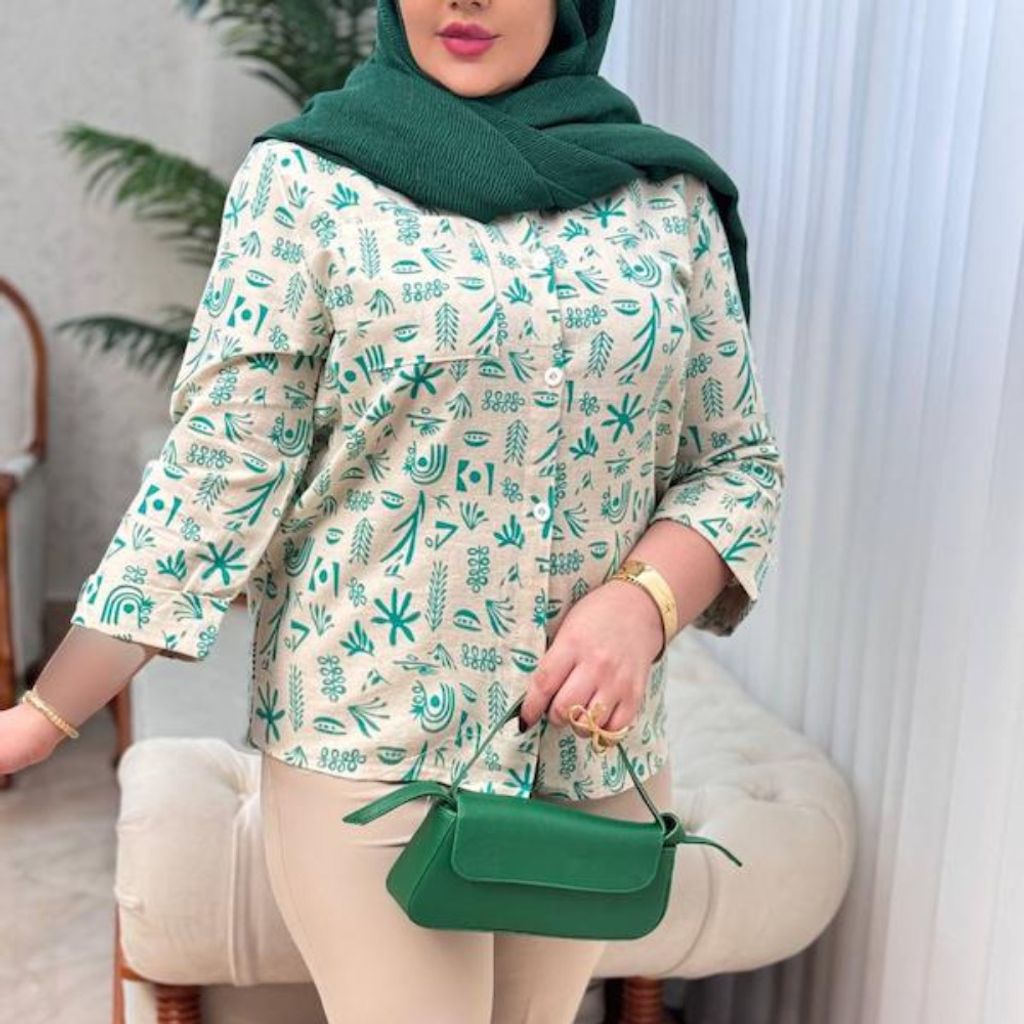 خرید آنلاین شومیز بهاره لینن نجوا