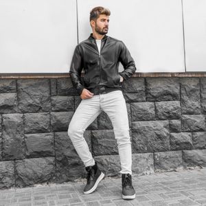 خرید اینترنتی قیمت کاپشن مردانه چرم مدل Artim