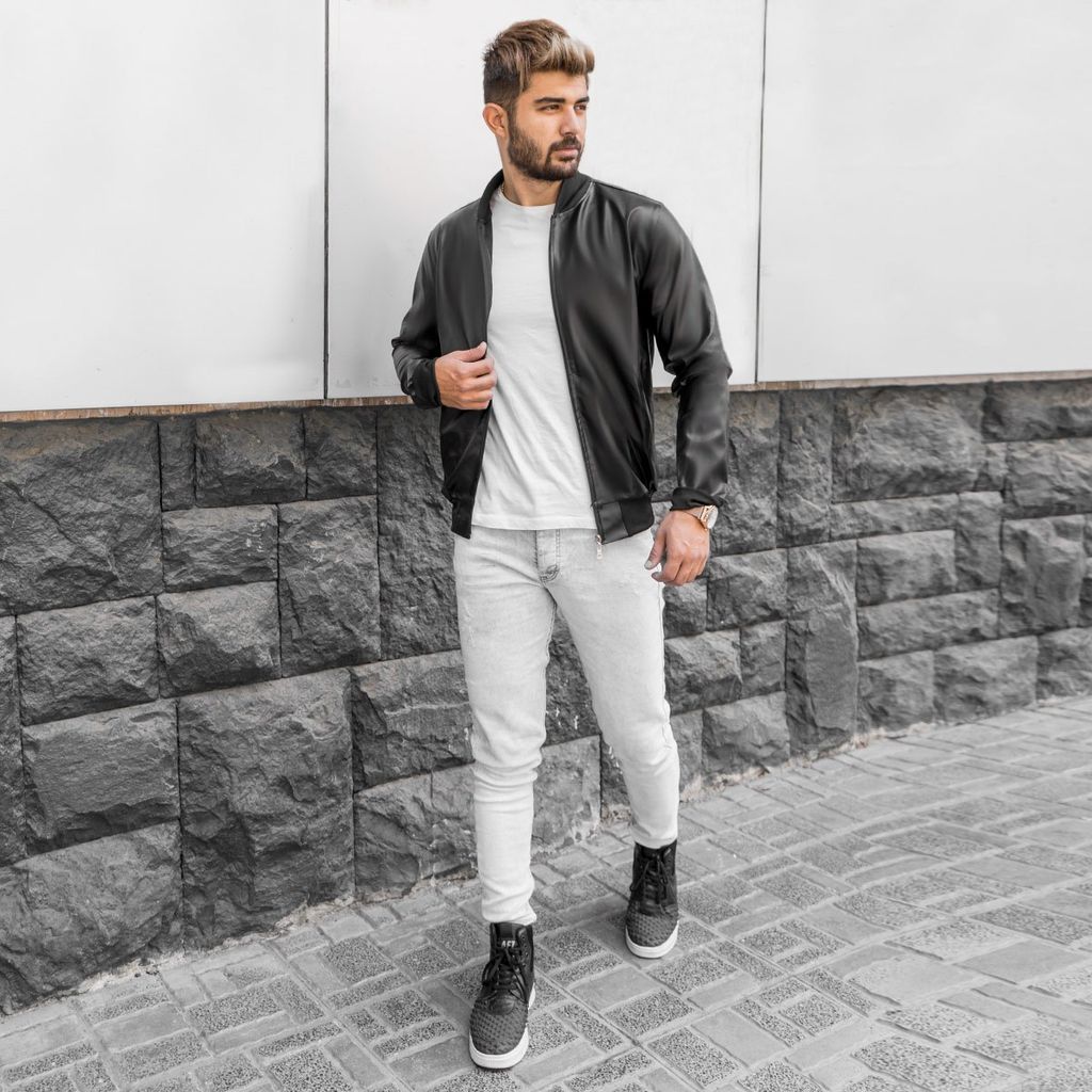 خرید اینترنتی قیمت کاپشن مردانه چرم مدل Artim