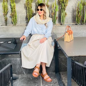 خرید انلاین دامن لینن زنانه مدل کایلی (کالکشن فروزان نریمیسا)