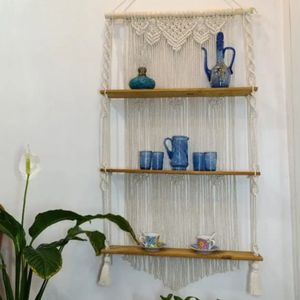 شلف چوبی سه طبقه کاربردی طرح طاووس