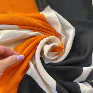 شال نخ پنبه سیا اسکارف وارداتی