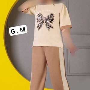 تیشرت شلوار پاپیون پلنگی