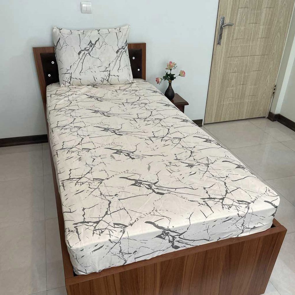 خرید اینترنتی قیمت سرویس ملحفه مدل کشدار نفره طرح مارول  1.5 نفره 2 تکه