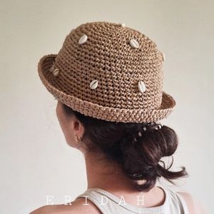 کلاه صدف دار رافیا
