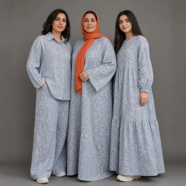 پارچه لینن گل گچی 1269