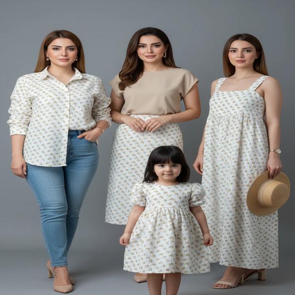 پارچه لینن گل گچی 1269