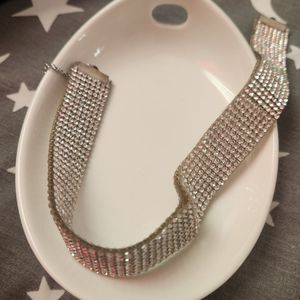 گردنبند تمام نگین طوق بند نگینی