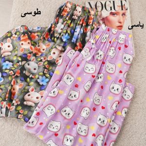 خرید اینترنتی دامن شلواری نخی میکس p