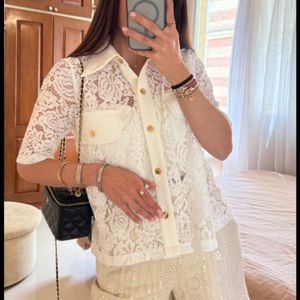 شومیز مجلسی زنانه گیپور مدل آیسان سایز بندی (36_44)