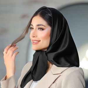 مینی اسکارف ساتن قواره 75 مشکی
