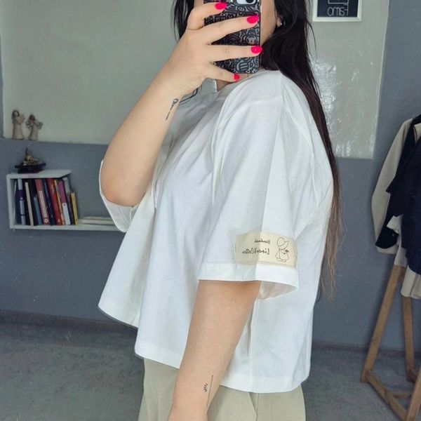 تیشرت لانک سفید زنانه