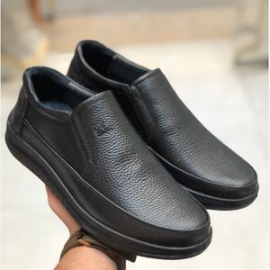 خرید اینترنتی قیمت کفش چرم طبی مردانه مدل گالاس مشکی