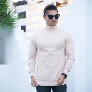 خرید انلاین یقه اسکی مردانه کرم مدل POLO